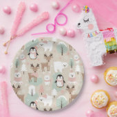 Woodland Whimsical Forest Animals Winter Pappteller (Party)
