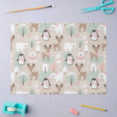 Woodland Whimsical Forest Animals Winter Seidenpapier (Basteln)