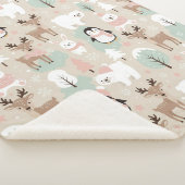 Woodland Whimsical Forest Animals Winter Sherpadecke (3/4)