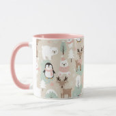 Woodland Whimsical Forest Animals Winter Tasse (Links)