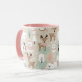 Woodland Whimsical Forest Animals Winter Tasse (Vorderseite Links)