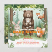 Woodland Whimsy Baby Dusche Einladung (Vorne/Hinten)