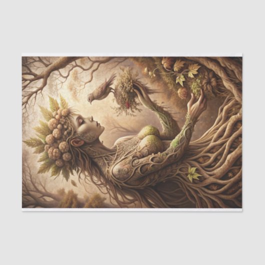 Woodland Whisper Dryad's Reverie Decoupage Seidenpapier (Vorderseite)