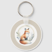 Woodland Whisper - Fox Keychain Button Schlüsselanhänger (Vorderseite)