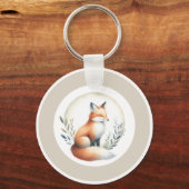 Woodland Whisper - Fox Keychain Button Schlüsselanhänger (Vorderseite)