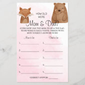 Woodland Wie alt waren Mama & Vater Duschspielkart Flyer (Vorne)
