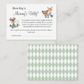 Woodland Wie groß ist die Mama-Bauch-Duschkarte Platzkarte (Vorne/Hinten)