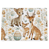 Woodland Wild Animals Deer Baby Fawn Spring Easter Große Geschenktüte (Vorderseite)