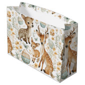 Woodland Wild Animals Deer Baby Fawn Spring Easter Große Geschenktüte (Rückseite Schrägansicht)