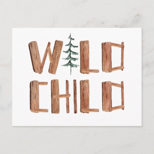 Woodland Wild Child Postkarte (Vorderseite)