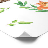 Woodland Wild Ein Jahr Foto Meilenstein Zeichen Poster (Ecke)