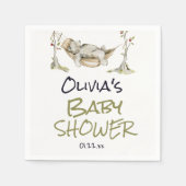 Woodland Wild Forest Bear Animal Baby Shower Serviette (Vorderseite)