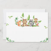 Woodland Wild One Birthday Foto Danke Karte (Rückseite)