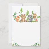 Woodland Wild One Birthday Invitation Einladung (Rückseite)