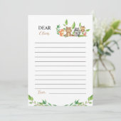 Woodland Wild One Note Time Kapselkarte Dankeskarte (Stehend Vorderseite)