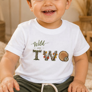 Woodland Wild und Two Baby 2. Geburtstags-Shirt T-shirt