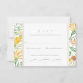 Woodland Wildblume Boho Wedding RSVP Karte (Vorderseite)