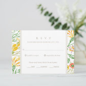 Woodland Wildblume Boho Wedding RSVP Karte (Stehend Vorderseite)