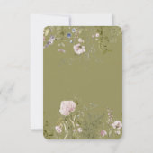 Woodland Wildblume Wreath Birth Baby Ankündigung (Rückseite)