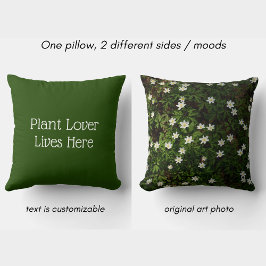 Woodland Wildflowers, Plant Lover Lives Here Kissen