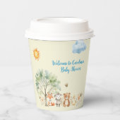 Woodland Wildlife Animals Baby Shooting Paper Cup Pappbecher (Vorderseite)