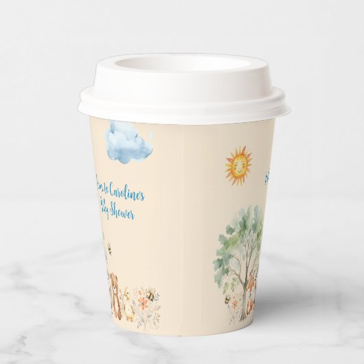 Woodland Wildlife Animals Baby Shooting Paper Cup Pappbecher (Rechts)