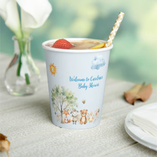 Woodland Wildlife Animals Baby Shooting Paper Cup Pappbecher