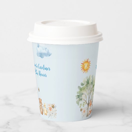 Woodland Wildlife Animals Baby Shooting Paper Cup Pappbecher (Links)