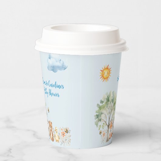 Woodland Wildlife Animals Baby Shooting Paper Cup Pappbecher (Rechts)