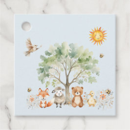Woodland Wildlife Baby Shower Tags Geschenkanhänger