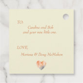 Woodland Wildlife Baby Shower Tags Geschenkanhänger (Rückseite)