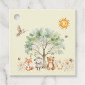 Woodland Wildlife Baby Shower Tags Geschenkanhänger (Vorderseite)