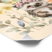 Woodland Wildlife Peach Baby Dusche Poster (Ecke)