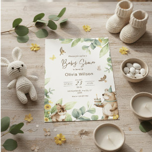 Woodland Winnie der Pooh Babyshower-Einladungen  Einladung