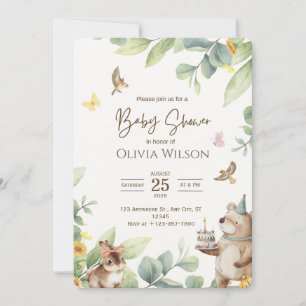 Woodland Winnie der Puuh Baby Shower Einladungen 