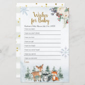 Woodland Winter Animal Foods Wunsches für Baby (Vorne/Hinten)