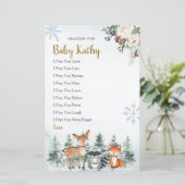 Woodland Winter Animal Foyers for Baby (Stehend Vorderseite)