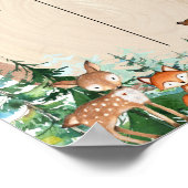 Woodland Winter Animal Voting Board Gender-Bericht Poster (Ecke)