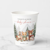 Woodland Winter Animals Kinderdusche Pappbecher (Vorderseite)