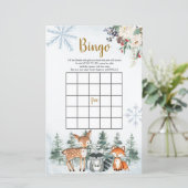 Woodland Winter Baby Duschbad Forest Animal Bingo (Stehend Vorderseite)