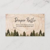 Woodland Winter Baby Duschdusche Windeln Raffle Begleitkarte (Vorderseite)