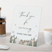 Woodland Winter Baby Dusche Vielen Dank Sockelschild (In SItu)