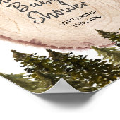 Woodland Winter Baby Duschwald Begrüßungszeichen Poster (Ecke)