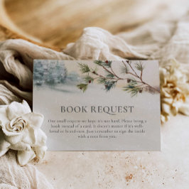 Woodland Winter Baby Showbuchanfrage Begleitkarte