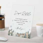 Woodland Winter Babydusche Windelwindeln Raffelzei Sockelschild (In SItu)