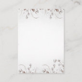 Woodland Winter Floral Diaper Raffle Baby Dusche Begleitkarte (Rückseite)