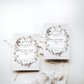 Woodland Winter Floral Diaper Raffle Baby Dusche Begleitkarte