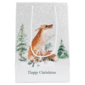 Woodland Winter Fox Pine Mittlere Geschenktüte (Rückseite)