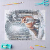 Woodland Winter Fox Seidenpapier (Basteln)