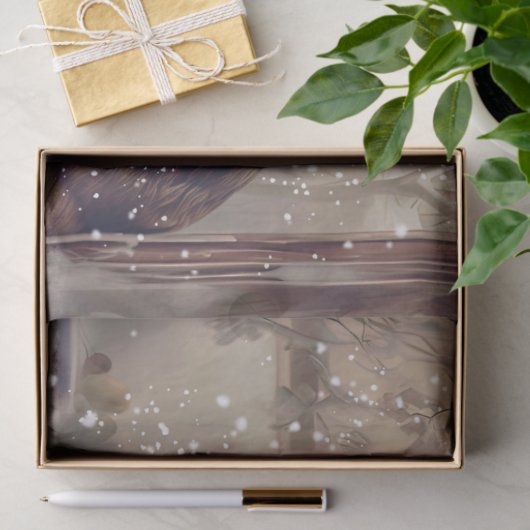 Woodland Winter Hase Seidenpapier (Geschenk)